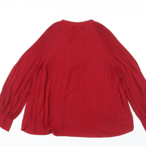 Crew Clothing Company Women's Red Blouse, Size 14
