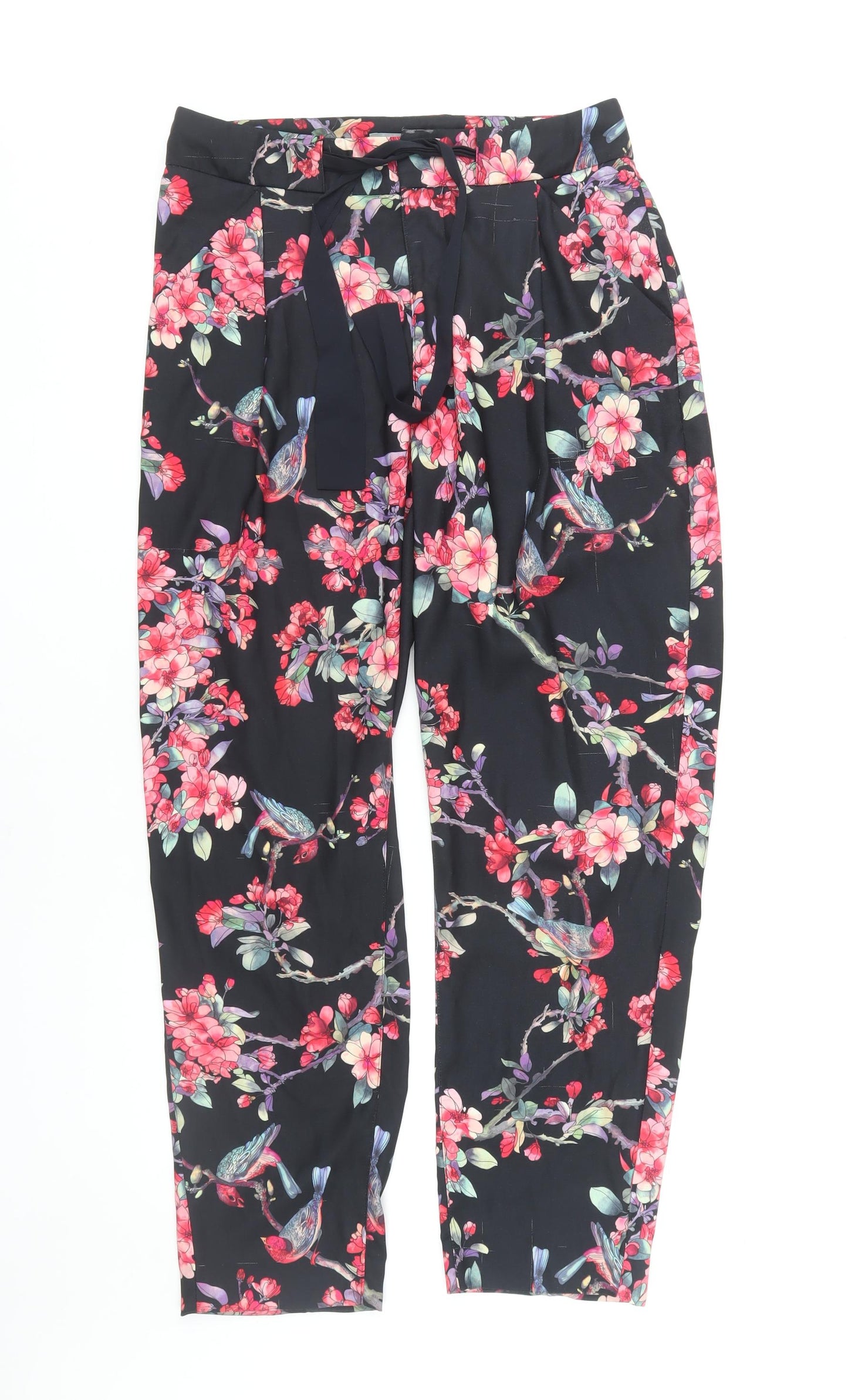 Lindex Women’s Multicoloured Floral Trousers UK 14
