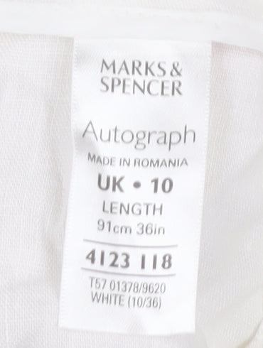 Marks and Spencer Women’s White Long Skirt, Size 10