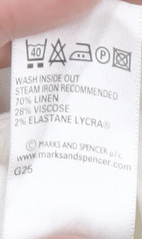 Marks and Spencer Women’s White Long Skirt, Size 10