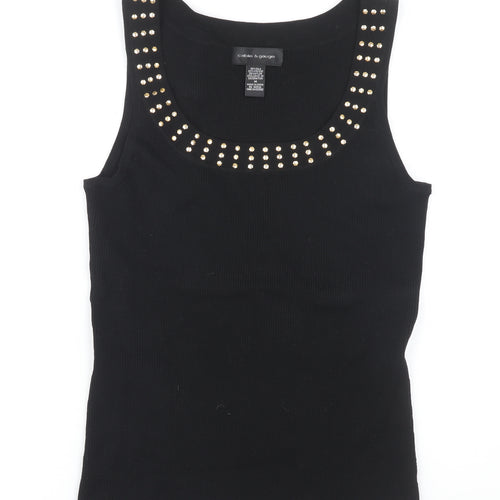 Cable & Gauge Women's Black Studded Tank Top - M