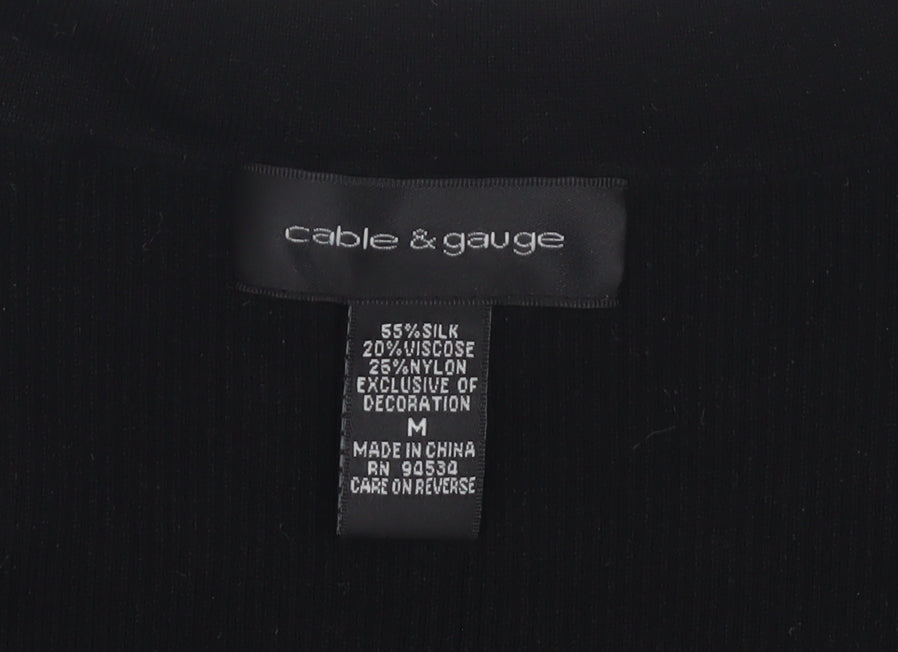 Cable & Gauge Women's Black Studded Tank Top - M