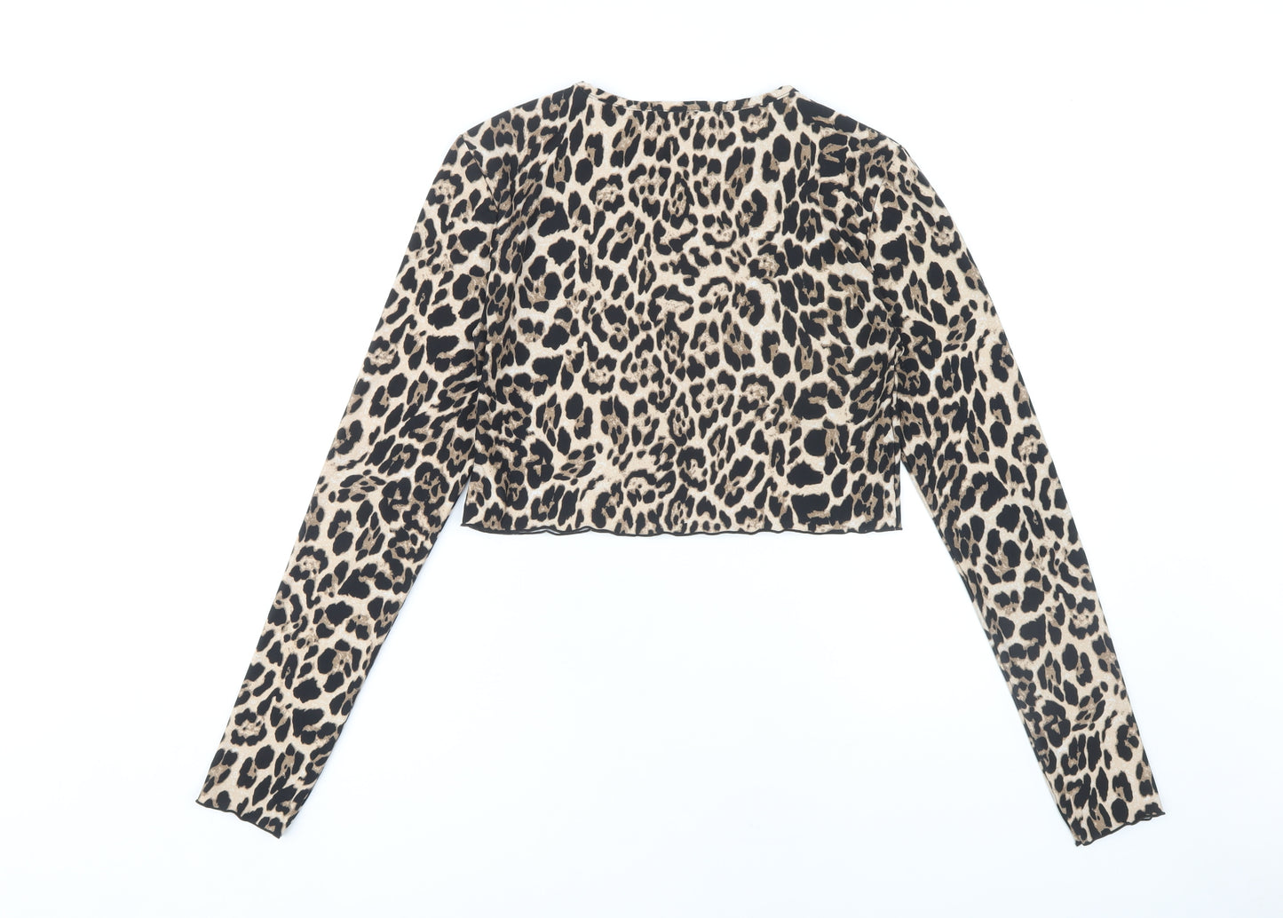 Urban Renewal Cropped Animal Print Blouse - Women M