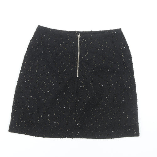 Oasis Women’s Black Sequin Mini Skirt - XS