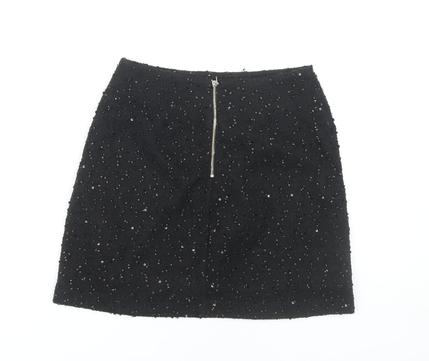 Oasis Women’s Black Sequin Mini Skirt - XS