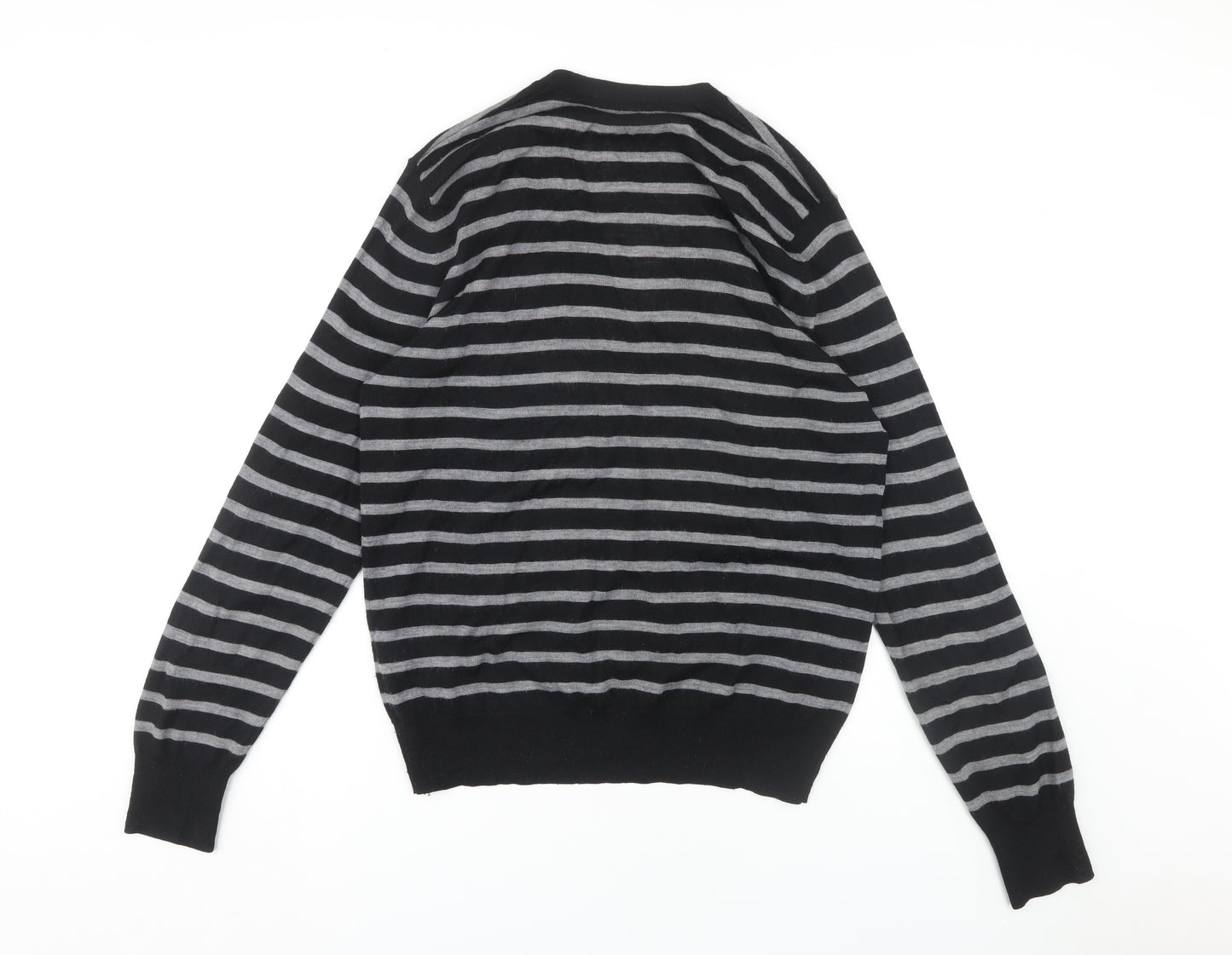 Zara Man Men's XL Black Striped Cardigan