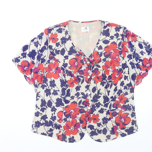 Eastex Women's Multicoloured Floral Blouse Size 20