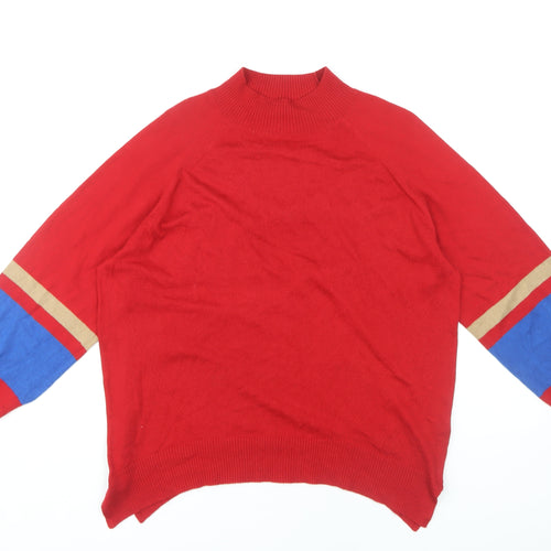 Next Women's Red Mock Neck Pullover Jumper, M