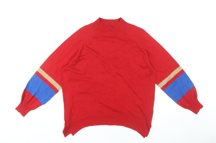 Next Women's Red Mock Neck Pullover Jumper, M