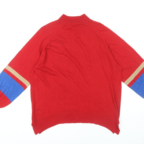 Next Women's Red Mock Neck Pullover Jumper, M
