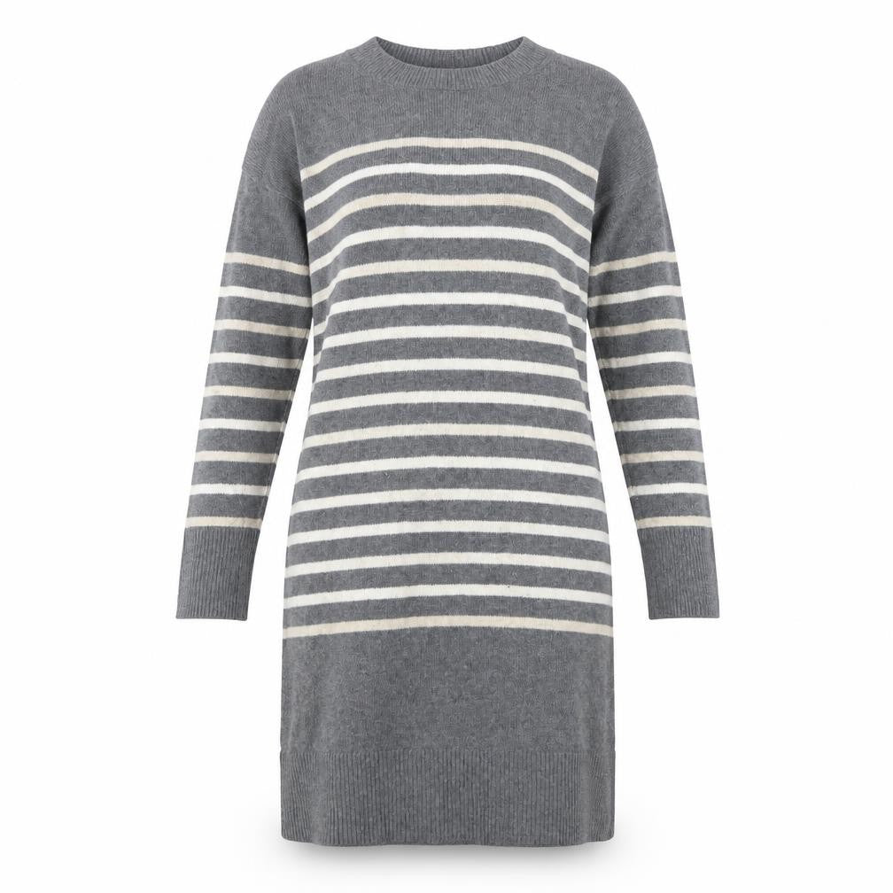 GAP Women's Grey Striped Jumper Dress, Size S, Classic Style