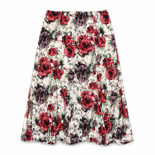 Front view of Country Casuals Women's Multicoloured Floral Skirt S