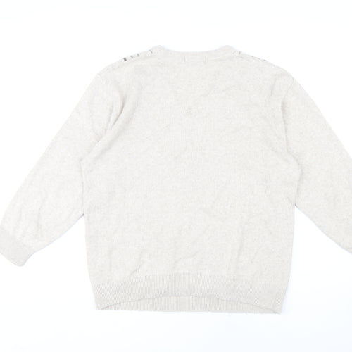 Greenwoods Men's Beige V-Neck Pullover Jumper M