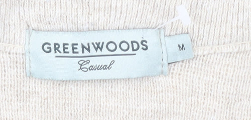 Greenwoods Men's Beige V-Neck Pullover Jumper M