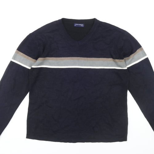 Tom Hagan XL Men's Black V-Neck Pullover Jumper