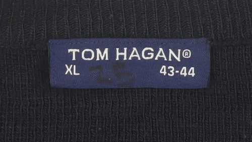 Tom Hagan XL Men's Black V-Neck Pullover Jumper
