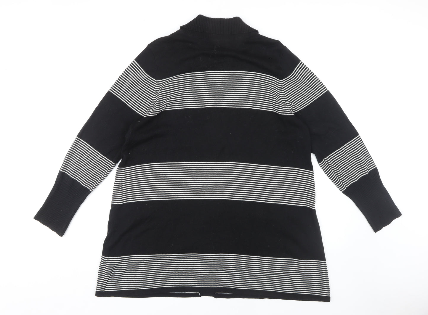 Dash Women's Black Striped Cardigan Size 22 Plus