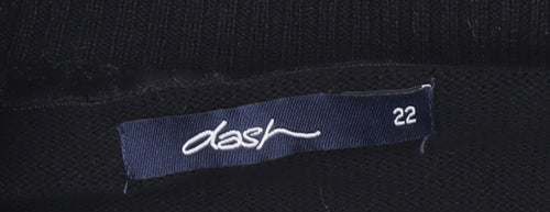 Dash Women's Black Striped Cardigan Size 22 Plus