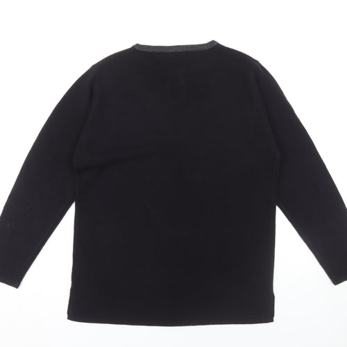 Joella Di Marco Women's Black Pullover Jumper Size S