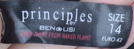 Principles Women's Black Cardigan Size 14 Striped