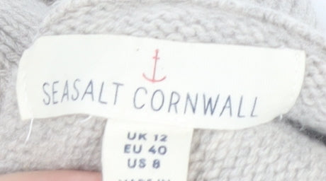Seasalt Cornwall Women's Grey Pullover Jumper, Size 12