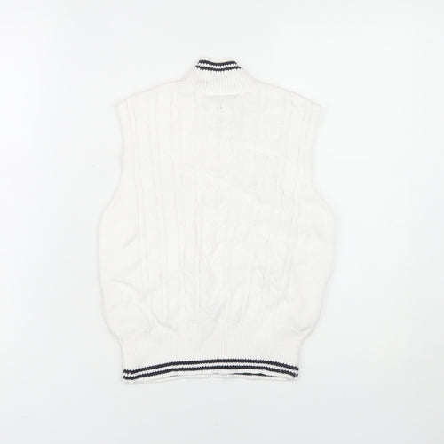 Marks and Spencer Women's White Cable-Knit Vest
