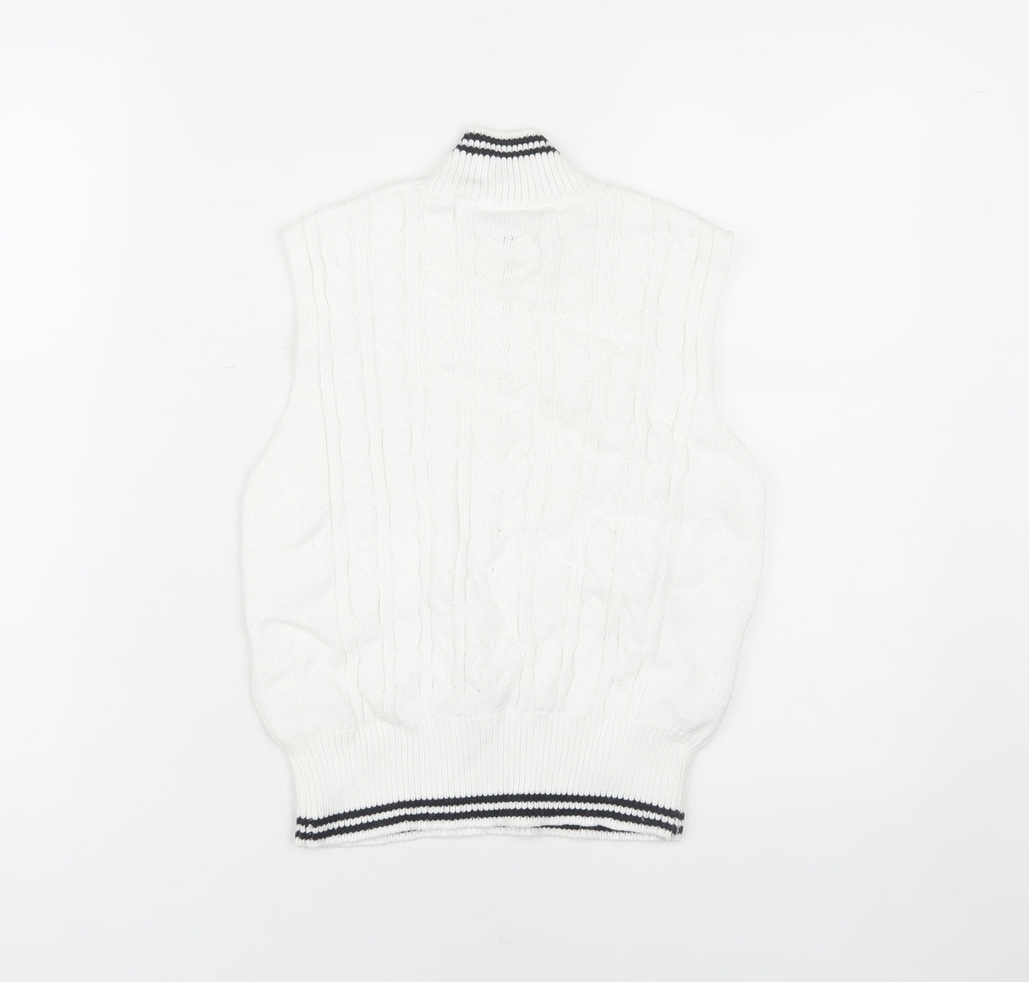 Marks and Spencer Women's White Cable-Knit Vest