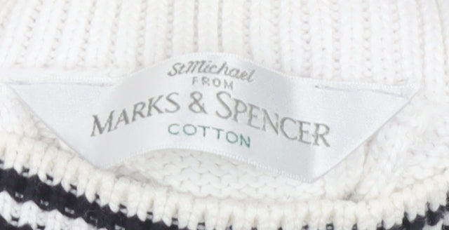 Marks and Spencer Women's White Cable-Knit Vest