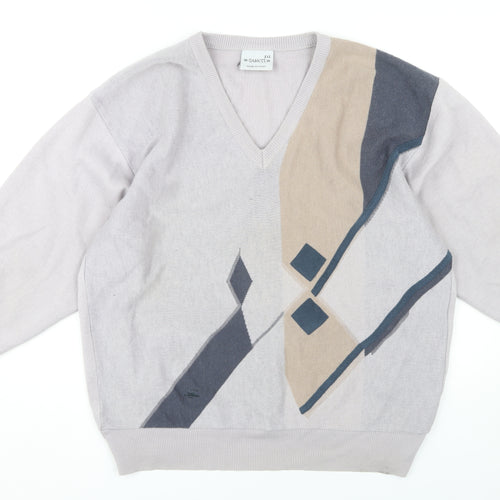 Gabicci Men's Grey 2XL V-Neck Pullover Jumper