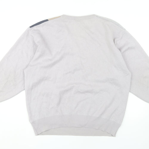 Gabicci Men's Grey 2XL V-Neck Pullover Jumper