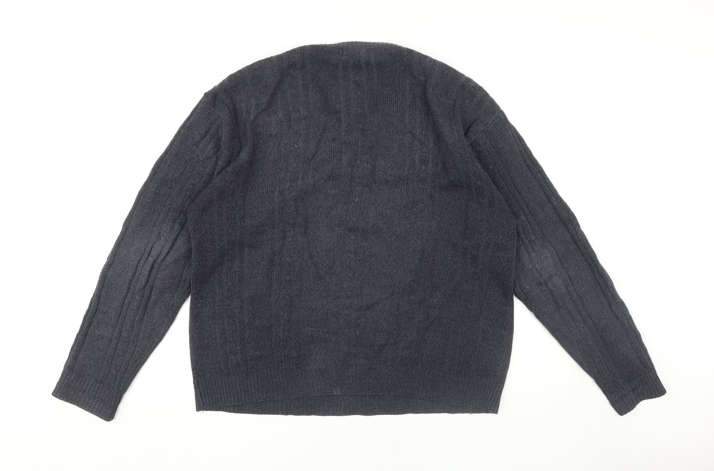 Savatinni Men’s Grey Cable-Knit Pullover Jumper L