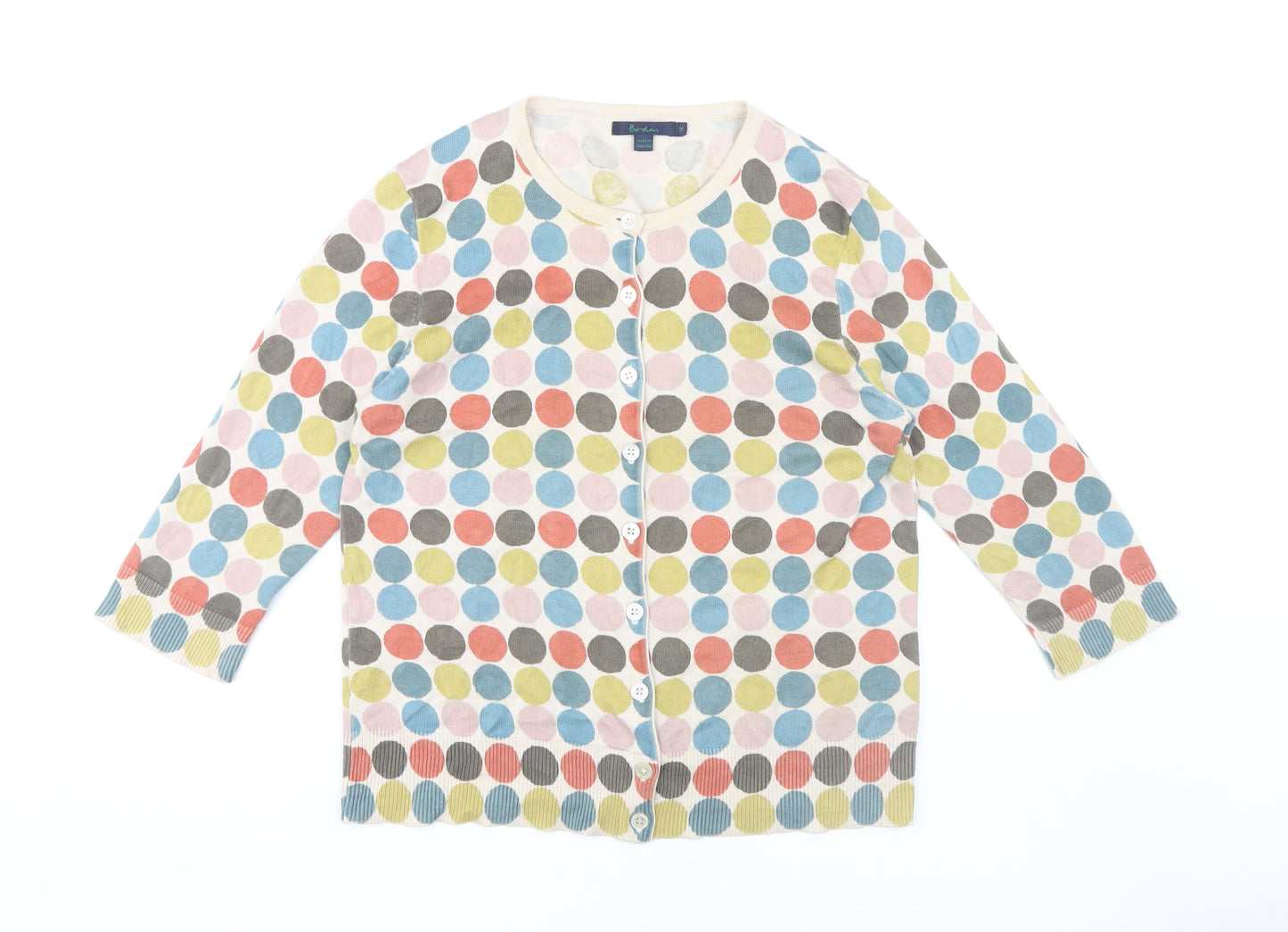 Boden Women's Multicoloured Polka Dot Cardigan Size 10