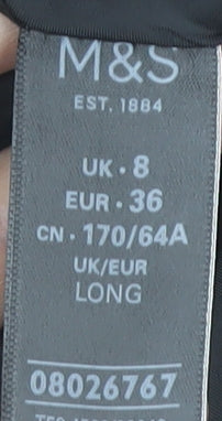 Marks and Spencer Women's Black Pencil Skirt Size 8