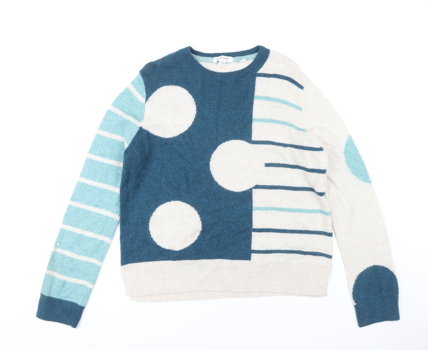 White Stuff Women's Multicoloured Pullover Jumper Size 16