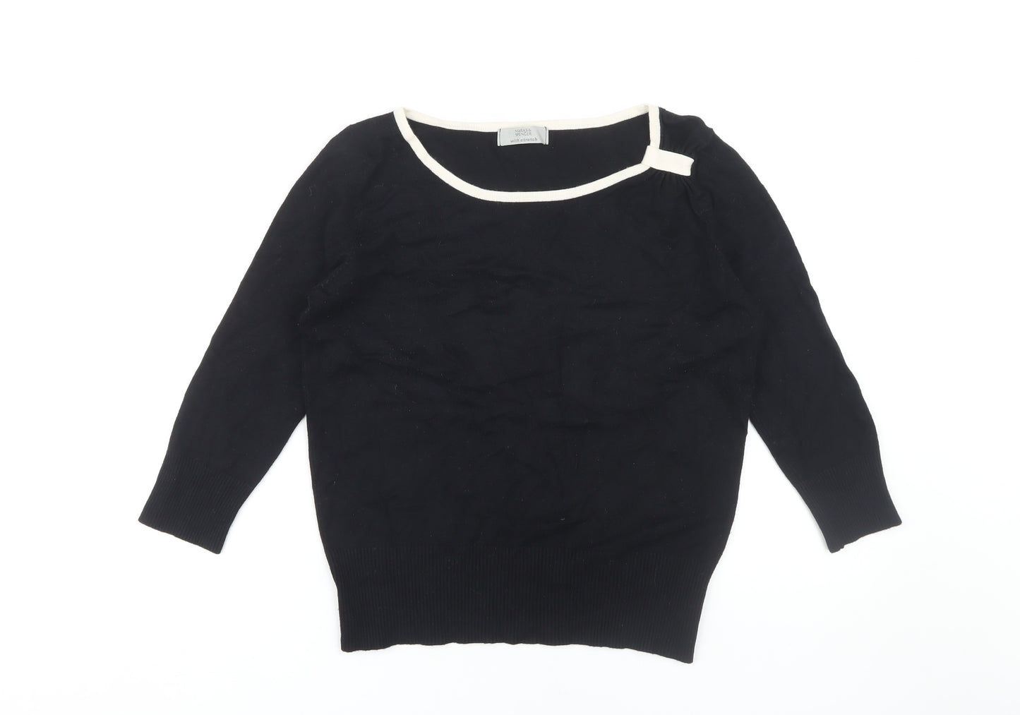Marks and Spencer Women's Black Pullover Jumper, Size 12