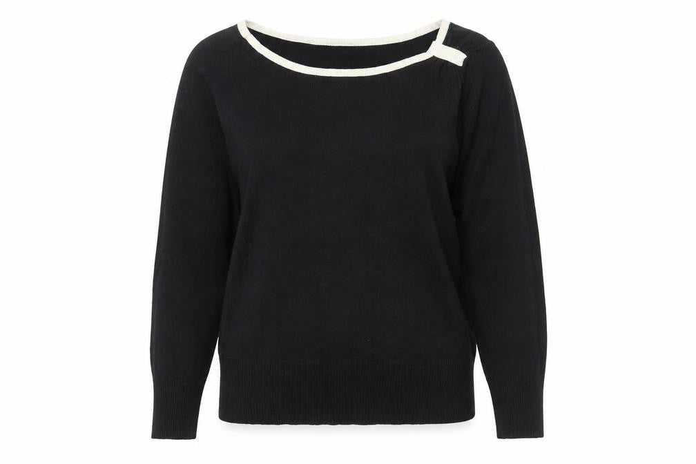 Front view of Marks & Spencer Women's Black jumper, size 12