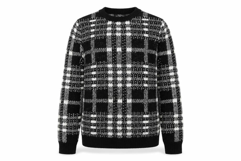 Front view of Bershka Women's Black Pullover Crew Neck Jumper, S