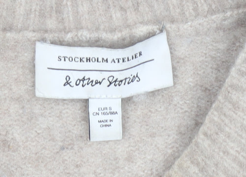 Stockholm Atelier Beige Striped Women’s Jumper Size S