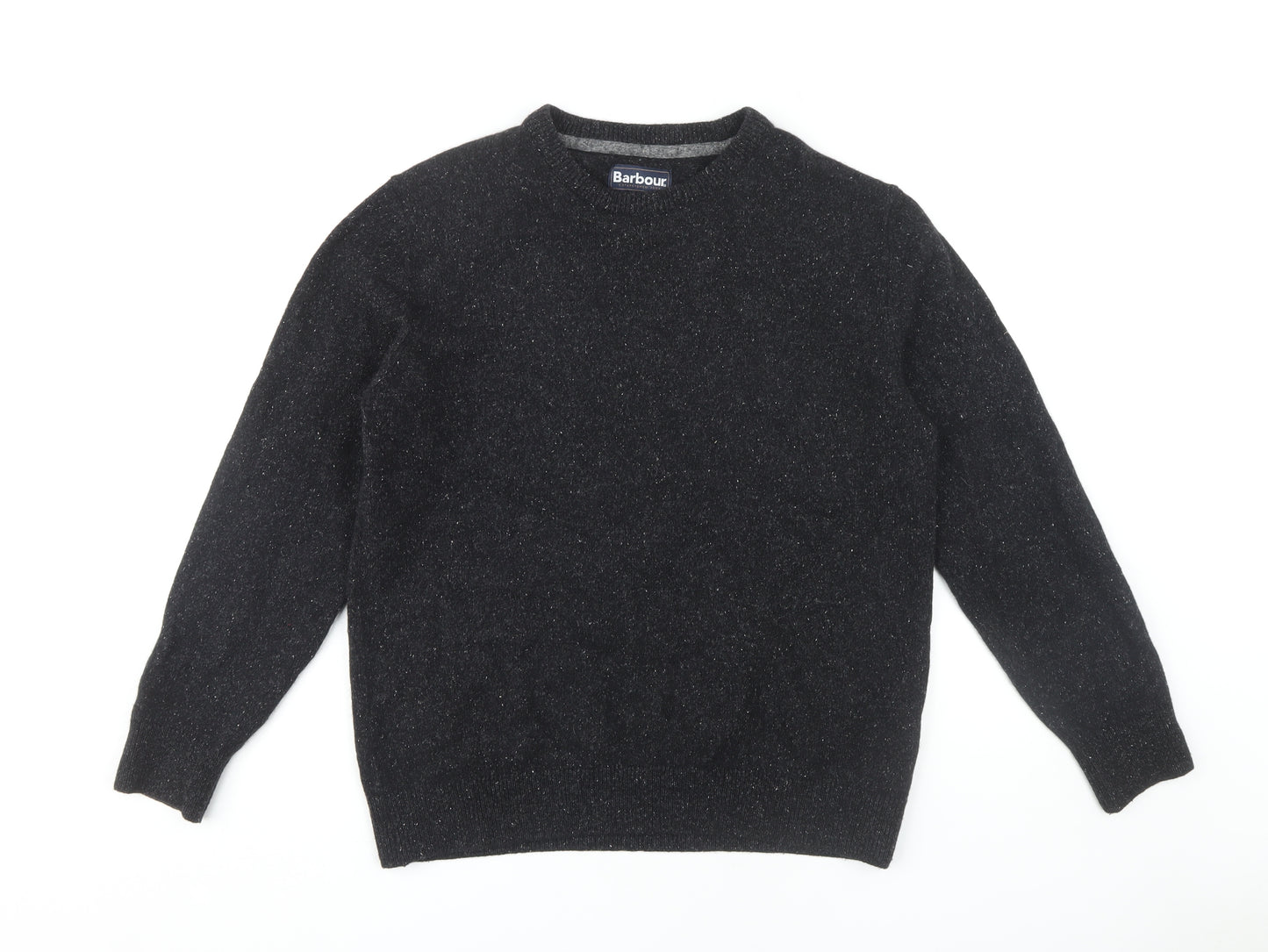 Barbour Men's Black Crew Neck Pullover Jumper L