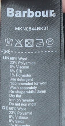 Barbour Men's Black Crew Neck Pullover Jumper L