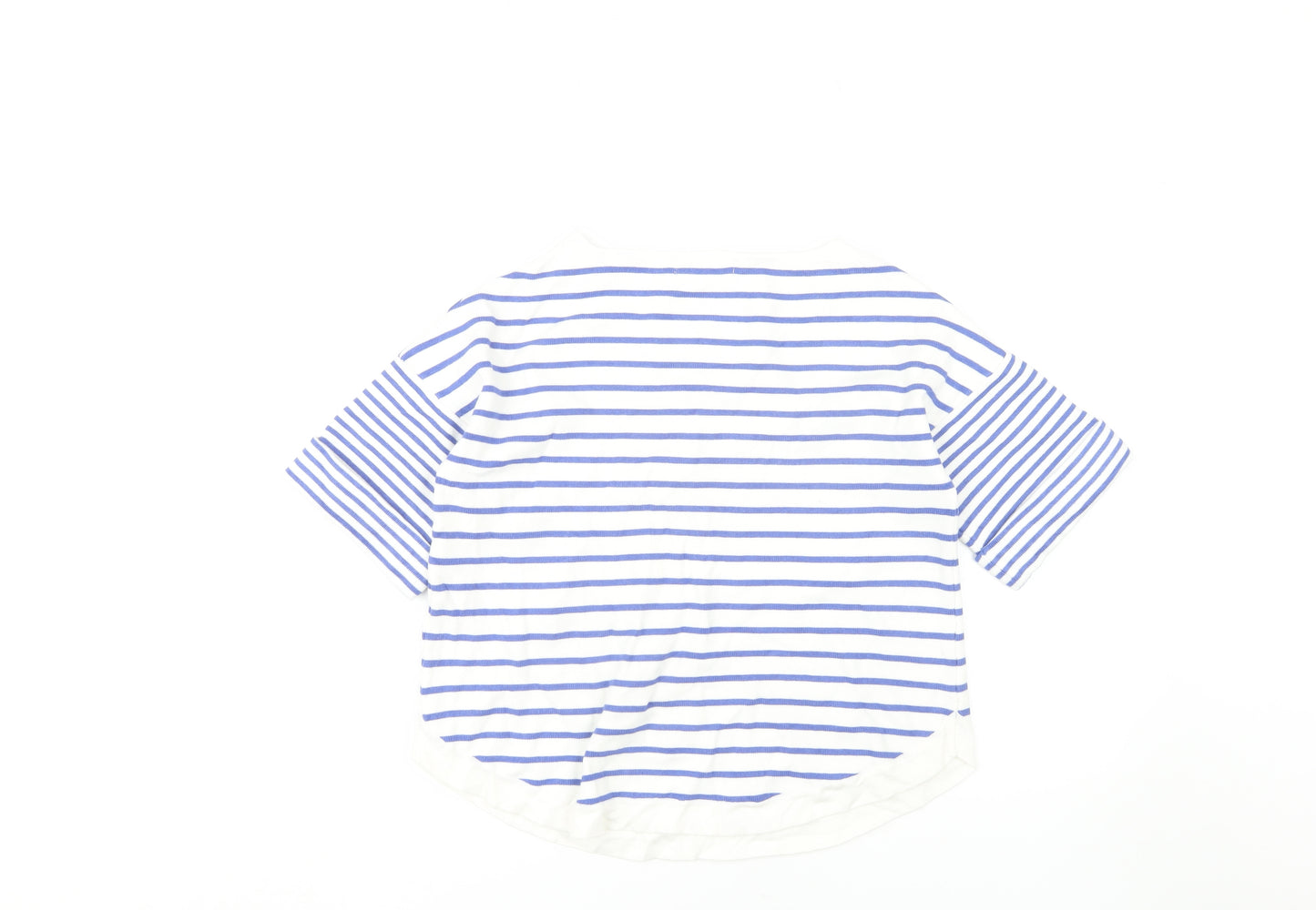 Zara Women's Blue White Striped Knit T-Shirt Size 12