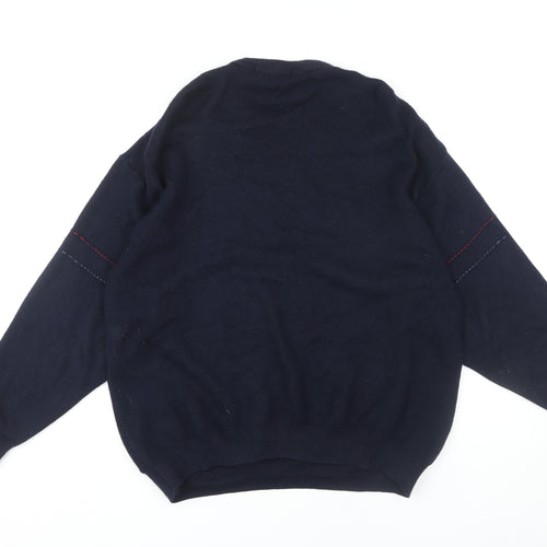 Peter Gribby Men's Blue 2XL Cable-Knit Sweater