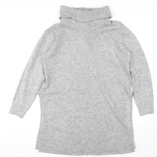 Wallis Women's Grey Cowl Neck Pullover Jumper M