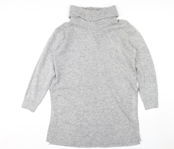 Wallis Women's Grey Cowl Neck Pullover Jumper M