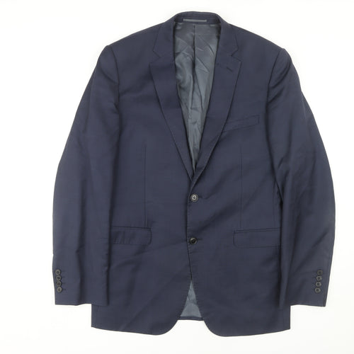 Moss 1851 Men's Blue Suit Jacket, Size 40L