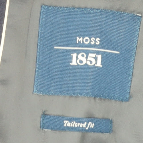Moss 1851 Men's Blue Suit Jacket, Size 40L