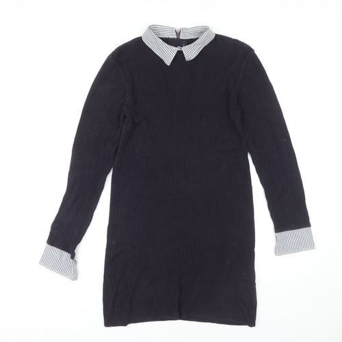 French Connection Women's Black Cotton Shift Dress