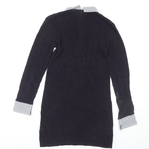 French Connection Women's Black Cotton Shift Dress