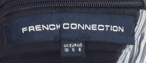 French Connection Women's Black Cotton Shift Dress