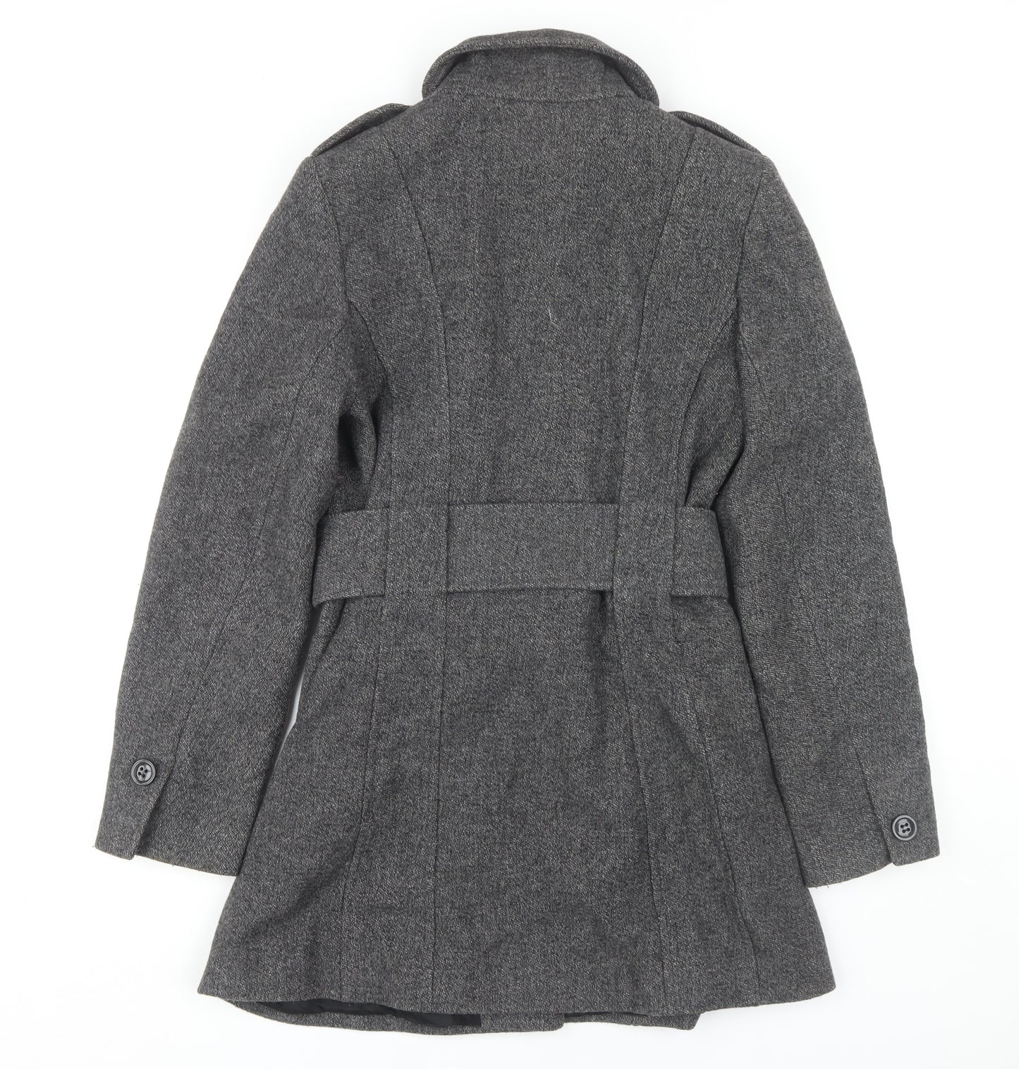 Jane Norman Grey Wool Blend Trench Coat Women's Size 12
